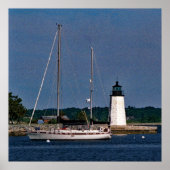 Goat Island Lighthouse-Newport, Rhode Island Poster (Voorkant)