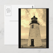 Goat Island Lighthouse post card Newport, RI Briefkaart (Voorkant / Achterkant)