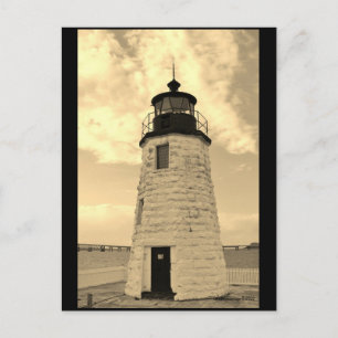 Goat Island Lighthouse post card Newport, RI Briefkaart
