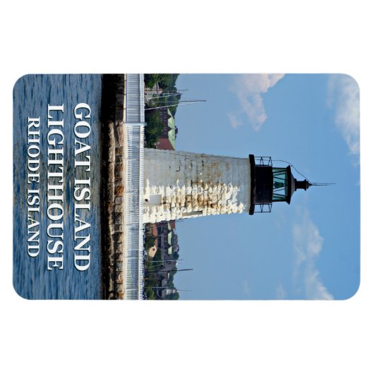 Goat Island Lighthouse, Rhode Island Flexi Magnet Magneet (Horizontaal)