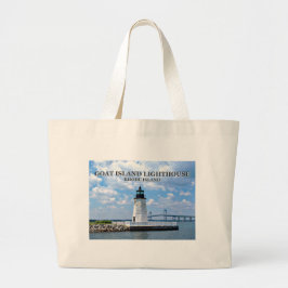 Goat Island Lighthouse, Rhode Island Grote Tote Bag