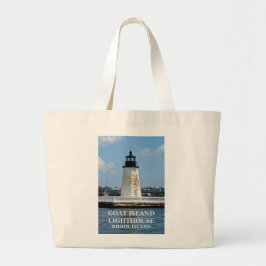 Goat Island Lighthouse, Rhode Island Grote Tote Bag