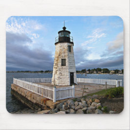 Goat Island Lighthouse, Rhode Island Mousepad Muismat