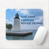 Goat Island Lighthouse, Rhode Island Mousepad Muismat (Met muis)