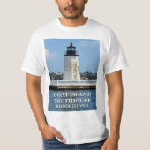Goat Island Lighthouse, Rhode Island T-Shirt (Voorkant)