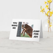 GOAT JUMPS VOOR JOY OM TE ZEGGEN DAT IK VAN JE hou Kaart (Gele Bloem)