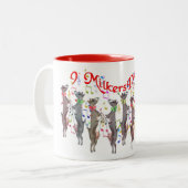 Goat Kerstmis 9 Milkers Dansende Mok (Voorkant links)