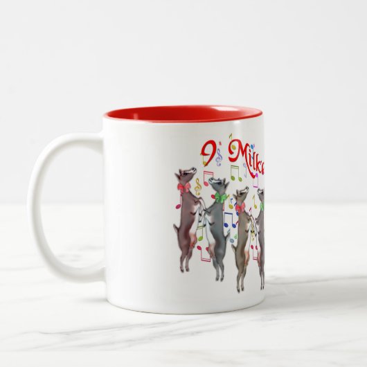 Goat Kerstmis 9 Milkers Dansende Mok (Links)