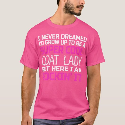 Goat Lady Funny T-shirt (Voorkant)