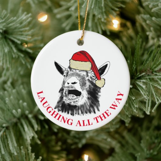Goat Laughing helemaal citaat Keramisch Ornament (Boom)