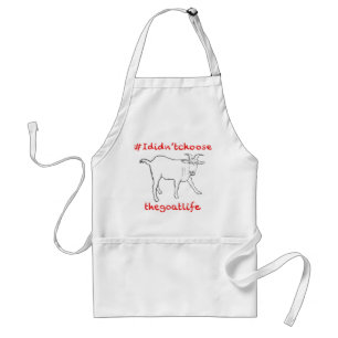 Goat Life Funny Quirky Cute Animal Tekening Standaard Schort