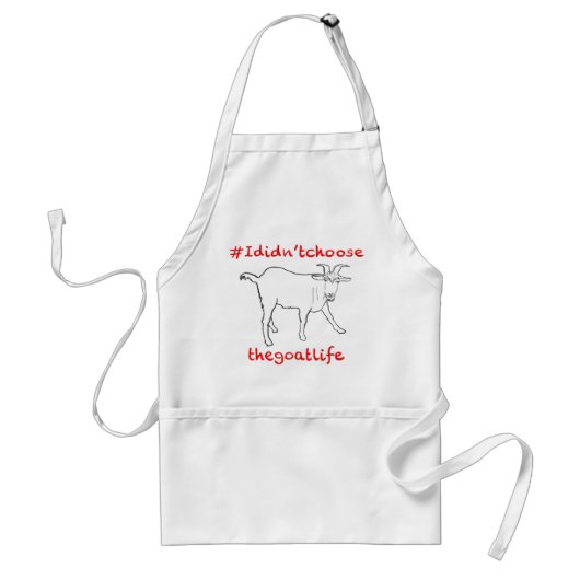 Goat Life Funny Quirky Cute Animal Tekening Standaard Schort (Voorkant)