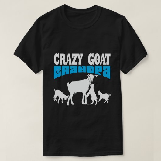 GOAT Lover | Gekke geit opa Blue GYG T-shirt (Design voorkant)
