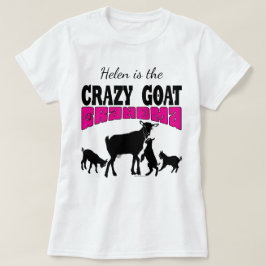 GOAT Lover | Gepersonaliseerde Crazy Goat Grandma T-shirt