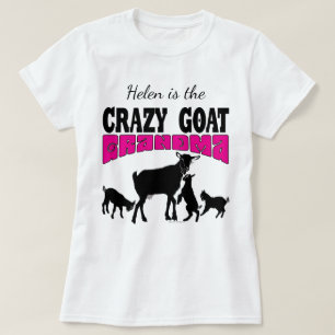 GOAT Lover   Gepersonaliseerde Crazy Goat Grandma T-shirt