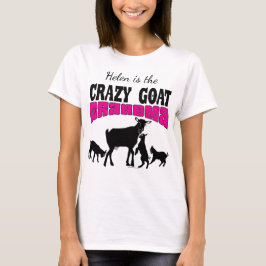 GOAT Lover | Gepersonaliseerde Crazy Goat Grandma T-shirt