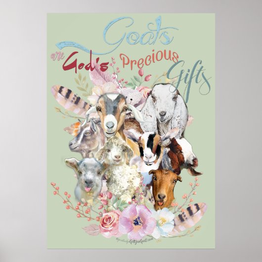 GOAT LOVER | Gods kostbare cadeaus GetYerGoat™ Poster (Voorkant)