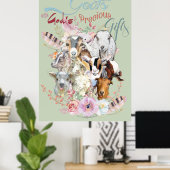 GOAT LOVER | Gods kostbare cadeaus GetYerGoat™ Poster (Thuiskantoor)