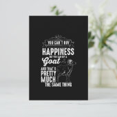 Goat Lover je mag geluk niet kopen Bedankkaart (Staand voorkant)