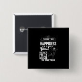 Goat Lover je mag geluk niet kopen Vierkante Button 5,1 Cm (Voorkant /achterkant)