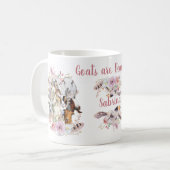 GOAT LOVER | Portret Waterverf BOHO-geit Breed Koffiemok (Voorkant links)