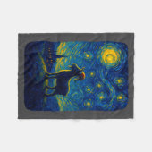 Goat Lover Santa Hat Christmas Starry Cute Night V Fleece Deken (Voorkant (Horizontaal))