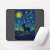 Goat Lover Santa Hat Christmas Starry Cute Night V Muismat (Met muis)