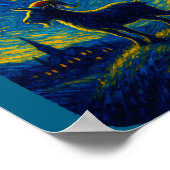 Goat Lover Santa Hat Christmas Starry Cute Night V Poster (Hoek)