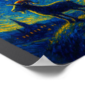 Goat Lover Santa Hat Christmas Starry Cute Night V Poster (Hoek)