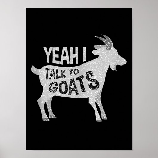 Goat Lovers Goat Joke Gift Poster (Voorkant)