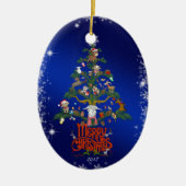 GOAT LOVERS Merry kerstgeit tree Keramisch Ornament (Voorkant)