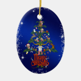 GOAT LOVERS Merry kerstgeit tree Keramisch Ornament