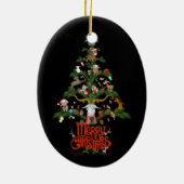 GOAT LOVERS Xmas - cadeau | Kerstageboom Keramisch Ornament (Achterkant)