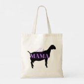 "Goat Mama" Nubian — Paars Tote Bag (Achterkant)