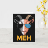 Goat Meh Funny Goat Lover Farmer Gift Kaart (Gele Bloem)