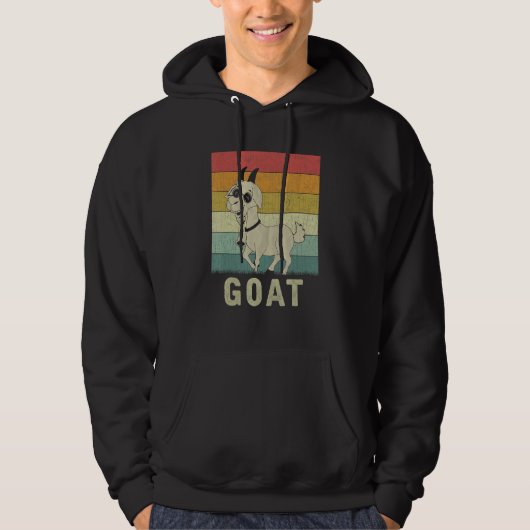 Goat  Men Women Goat Retro Hoodie (Voorkant)