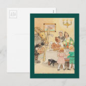 Goat met kerstcadeau feestdagenkaart (Voorkant / Achterkant)