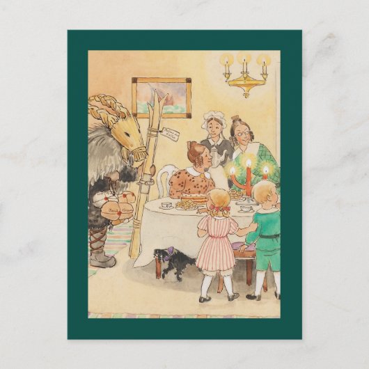 Goat met kerstcadeau feestdagenkaart (Voorkant)