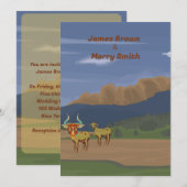 Goat Mountain Sky Natuur Sun Romance Love Wedding Kaart (Voorkant / Achterkant)