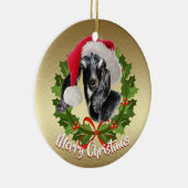 GOAT Nubian Kind Santa Hat kerstversiering Keramisch Ornament (Rechts)
