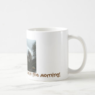 Goat om mijn koffie te drinken in de Mok 's ochten