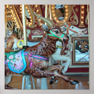 Goat op de Merry-Go-Round Poster