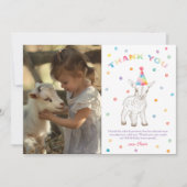 Goat Petting Zoo Verjaardag Bedankt Card (Voorkant)