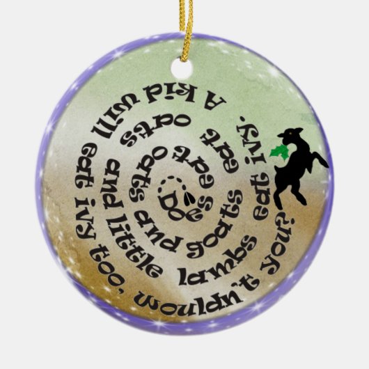 GOAT POEM SONG CHRISTMAS ORNAMENT (Voorkant)