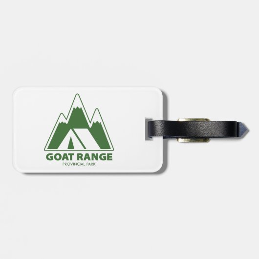 Goat Range Provincial Park-bergen kamperen Bagagelabel (Achterkant horizontaal)