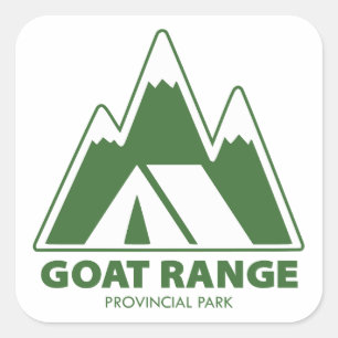 Goat Range Provincial Park-bergen Kamperen Vierkante Sticker