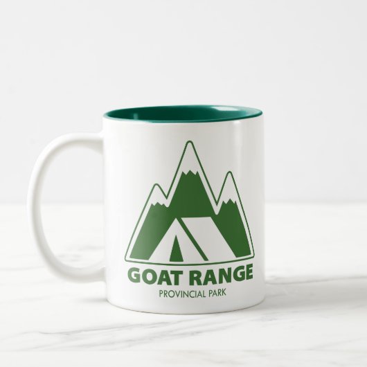 Goat Range Provincial Park Mountains Camping Tweekleurige Koffiemok (Links)