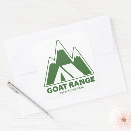 Goat Range Provincial Park Mountains Camping Vierkante Sticker (Envelop)