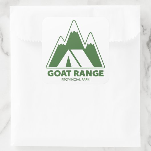 Goat Range Provincial Park Mountains Camping Vierkante Sticker (Tas)