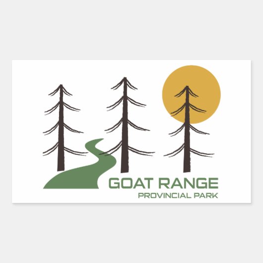 Goat Range Provincial Park Trail Rechthoekige Sticker (Voorkant)